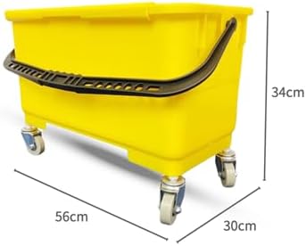 30L Window Flat Mop Bucket, Commercial, Microfiber Bucket Yellow