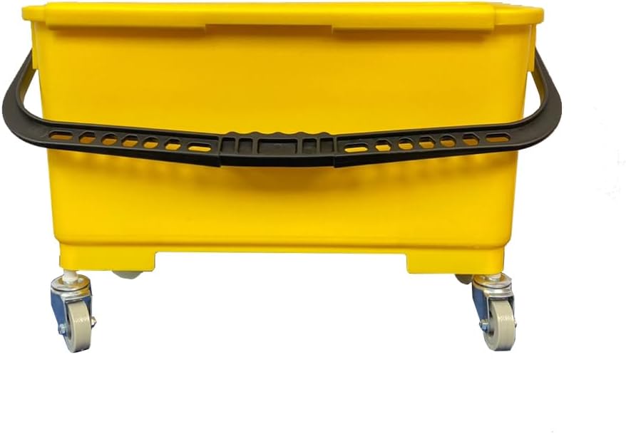 30L Window Flat Mop Bucket, Commercial, Microfiber Bucket Yellow