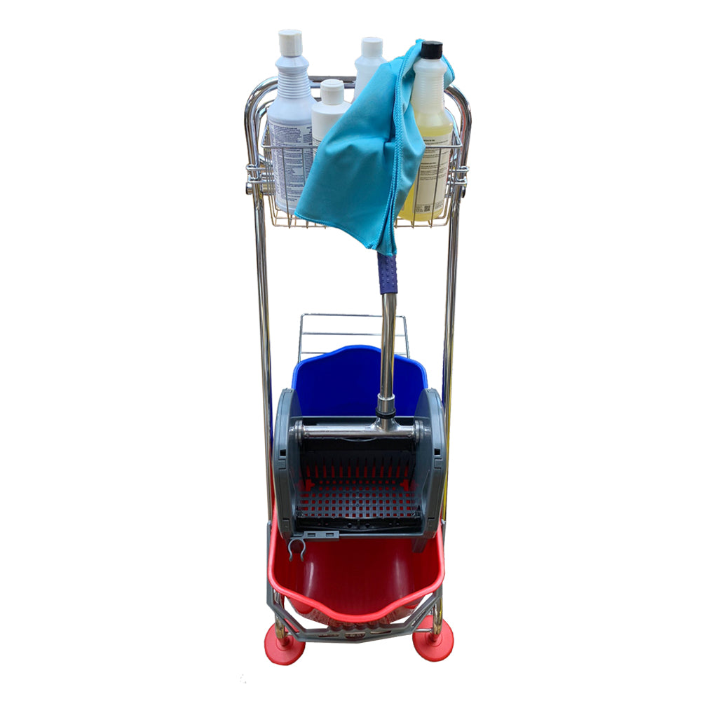 Dual MOP Bucket Wringer Trolley