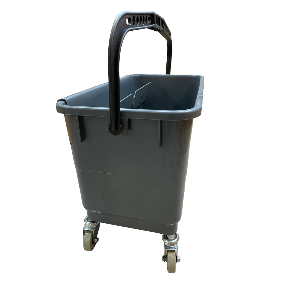 30L Window Flat Mop Bucket, Commercial, Microfiber Bucket Gray