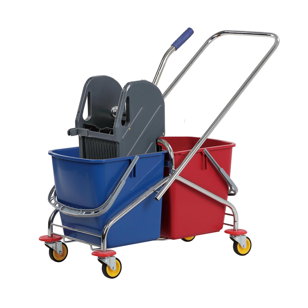 Two Bucket Wringer Trolley(L, Down-Press), 60L