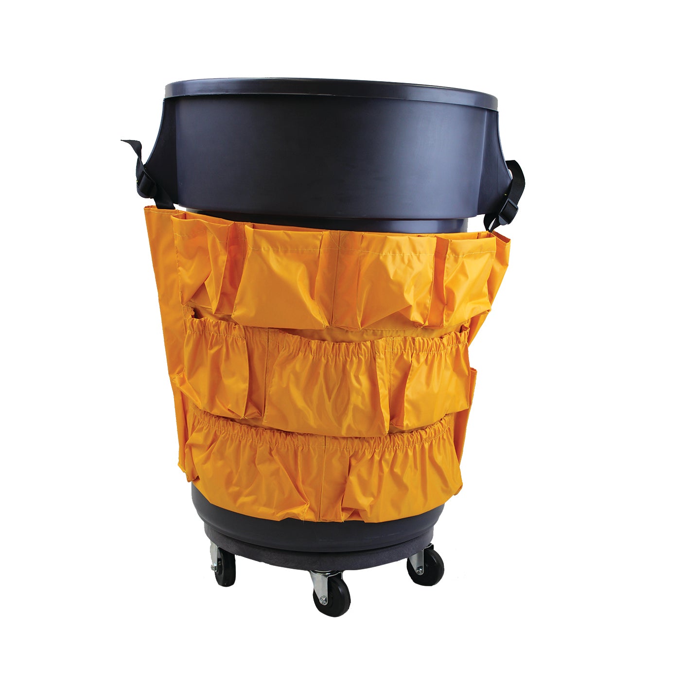 JSU BRUTE Trash Can Caddy Bag Yellow Nylon